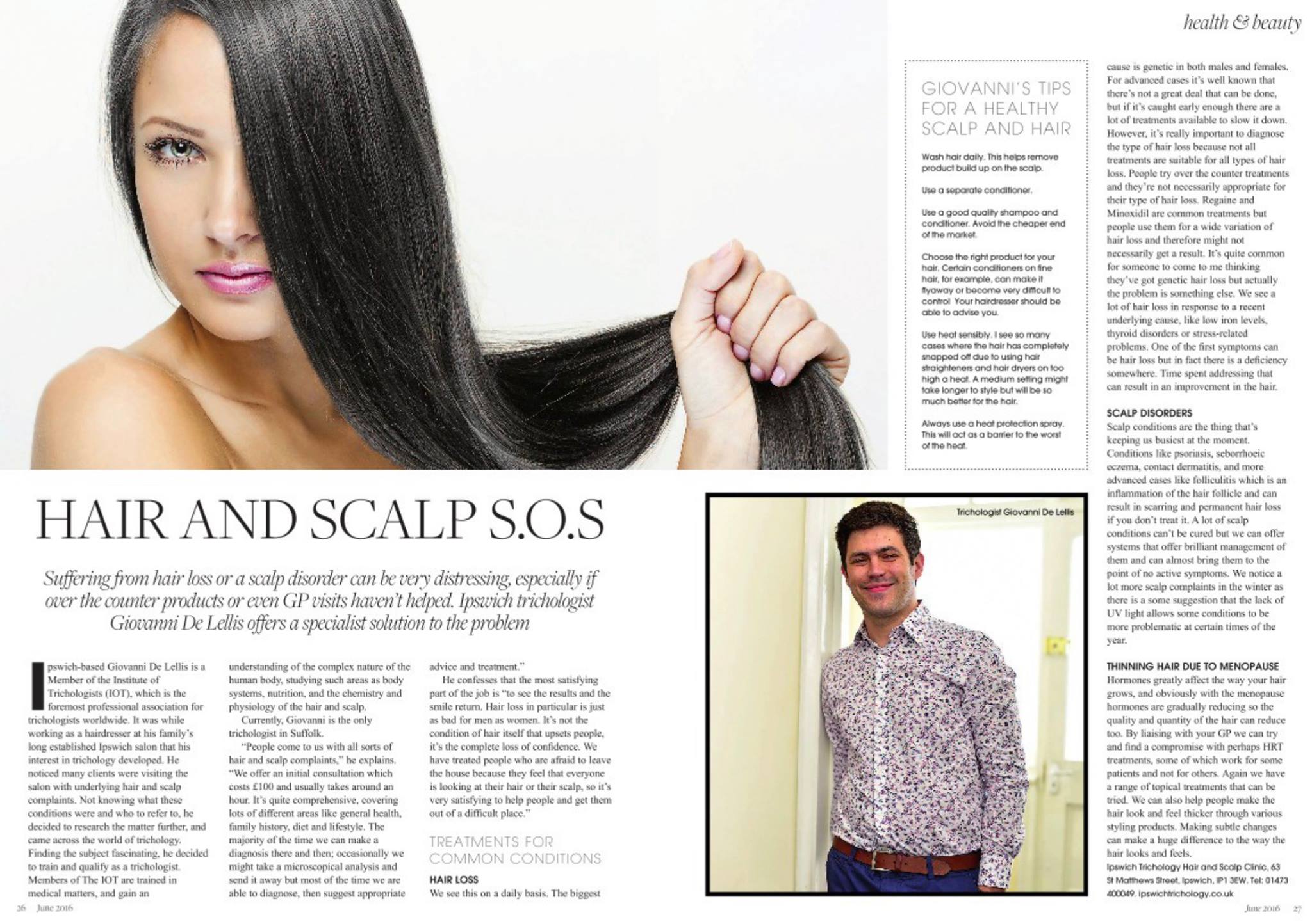 Hair & Scalp SOS; IP Resident magazine feature